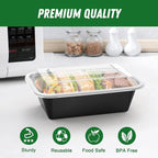 50 Pack 24 oz Meal Prep Containers Reusable - Image 3