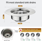 YYKBZ 3 in 1 Kitchen Sink Drain Strainer， Stainless Steel Pop Up Sink Stopper， - Image 4
