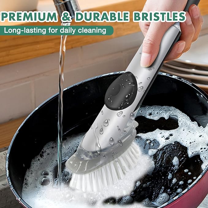 4 Pack Dish Brush Refills, Dish Brush Replacement Head - Image 3
