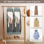 2PCS 50”Garment Bags for Hanging Clothes, Chakera Large Breathable Garment Bag - Image 2