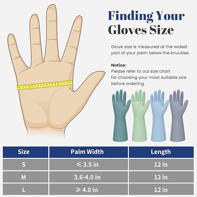 Rubber Kitchen Dishwashing Gloves - Image 4
