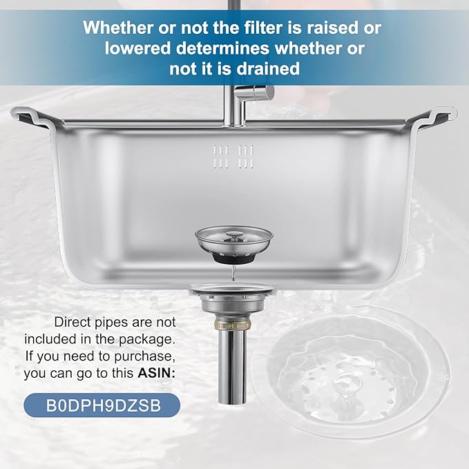 ZM Kitchen Sink Stainless Steel Basket Strainer - Image 3