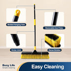 Yocada 18 Inch Push Broom Heavy-Duty Outdoor Commercial Broom Brush Stiff - Image 7