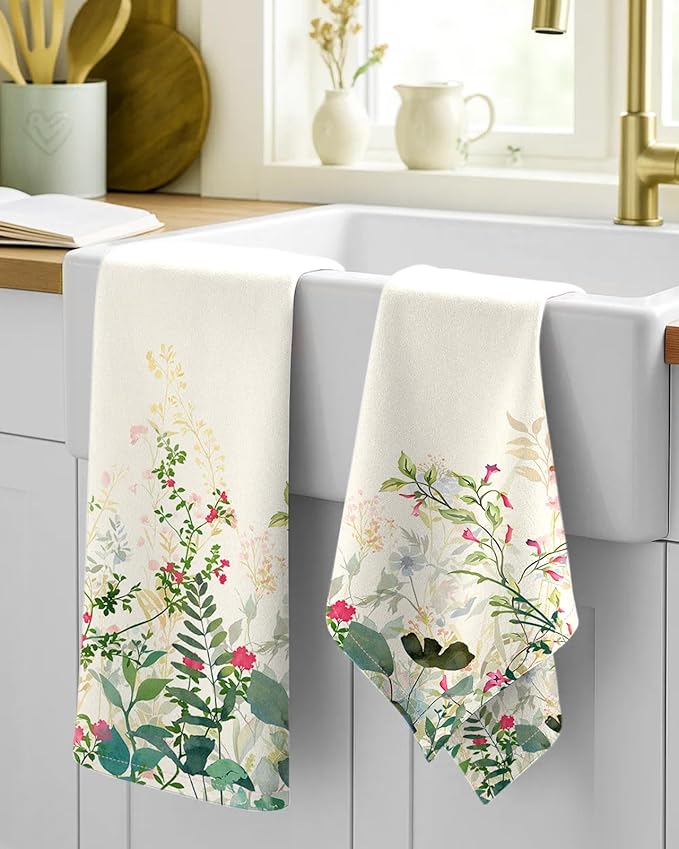 Flour Sack Kitchen Towels Set of 2-18x26 Cotton Dish Towels - Image 2