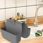 Sponge Holder for Kitchen Sink, Silicone Sink Saddle Caddy Organizer Rack by OKeanu