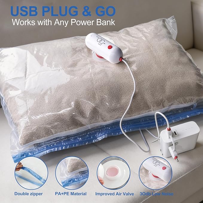 VMstr 15 Pack Travel Vacuum Storage Bags - Image 5
