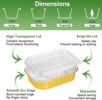 40 Pack 2LB Gold Aluminum Foil Pans - Image 3
