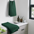 Jacquotha Waffle Hand Towels Set of 5 – Cotton, Quick Dry, Lint Free, 13” x 29” - Image 7