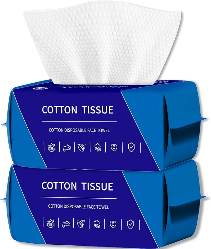 200 Count Disposable Face Towel, Dual-Textured Clean Wipes – Dry/Wet Use by Unknown
