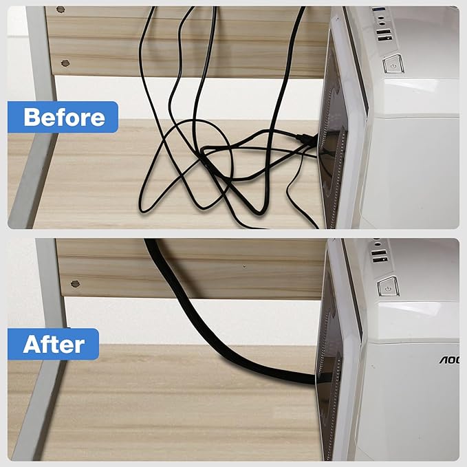 JOTO 1 Pack Cable Management Sleeve, 10 Feet Cord Organizer System - Image 7