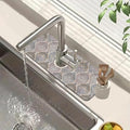 Grey Ceramic Printing Sink Splash Guard Ceramic Texture Faucet Absorbing Mat by Unknown