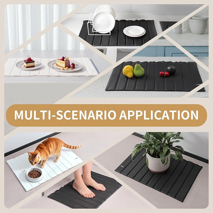Stone Drying Mat for Kitchen Counter-Super Absorbent PU Dish Drying Mat - Image 7
