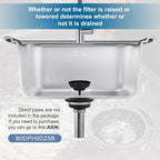 ZM Kitchen Black Sink Stainless Steel Basket Strainer - Image 5