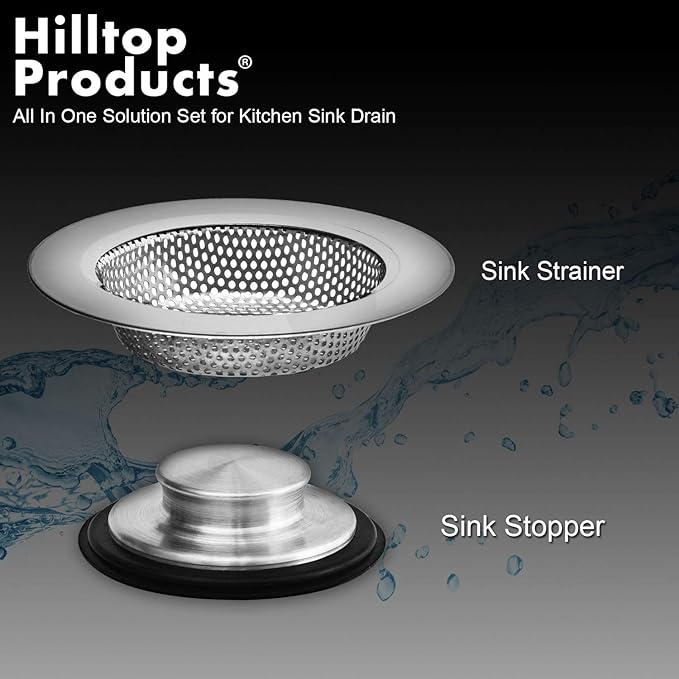 2PCS - Kitchen Sink Drain Strainer and Anti-Clogging Stopper Drainer Set - Image 4