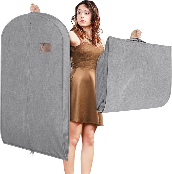 Univivi Garment Bags for Hanging Clothes, 43 Inch Suit Cover Bags for Closet - Image 6