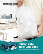SONGMICS Trash Bags for 8-Gallon Trash Cans, Drawstring Kitchen Garbage Bags - Image 2
