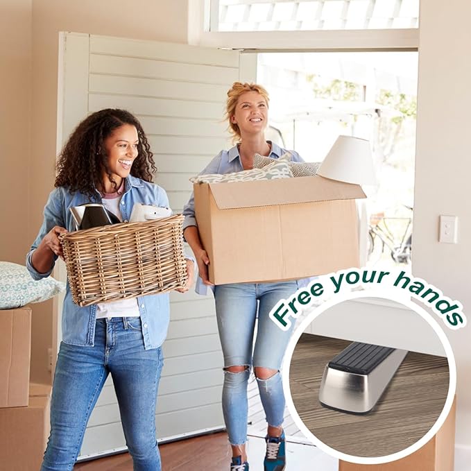 2 Pack Door Stoppers, Zinc Alloy Door Stop - Image 3