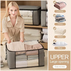 Large Storage Bags, Clothes Storage Bins Foldable Closet Organizers Storage - Image 3
