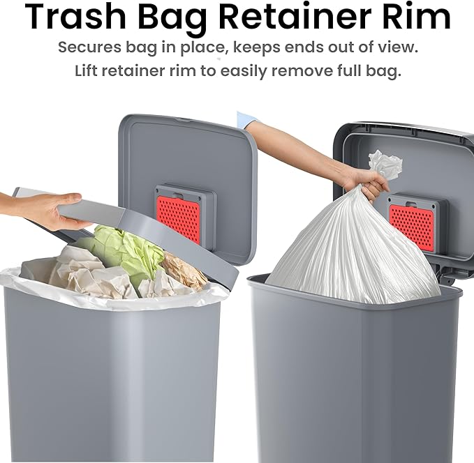 iTouchless SoftStep 13.2 Gal / 50L Step Pedal Kitchen Trash Can - Image 4