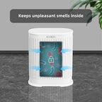 1.8 Gallons Small White Bathroom Trash Can - Image 7