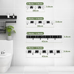 Black 5 Racks and 4 Hooks Mop and Broom Holder Wall Mount, Broom Organizer - Image 8