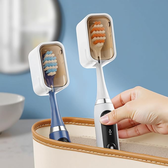 Travel Toothbrush Head Cover 2PCS, Electric Toothbrush Covers Caps, Ventilated by GONGQIN