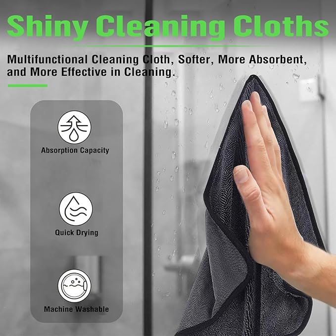 Bath Wipes Shower Cleaning Cloths, Premium Car Drying Towel | Ultra Absorbent - Image 2