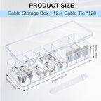 Tatuo 12 Pcs Cable Organizer Box - Image 2