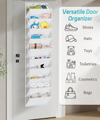 AOODA 10 Tier Clear Over the Door Shoe Organizer Storage, Deep Pockets Large - Image 7