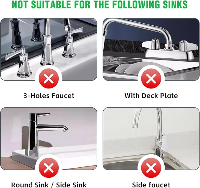 Kitchen Sink Splash Guard, Silicone Faucet Mat, Soap Dish Pad, Sponge Holder - Image 5