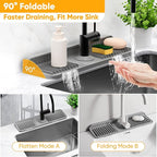 17.7'' Faucet Mat for Kitchen Sink Splash Guard Folding Kitchen Sink Faucet Mat - Image 5