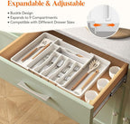 Lifewit Utensil Organizer for Kitchen Drawer, Expandable Cooking Silverware Tray - Image 4