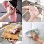 32 Pack Cleaning Cloth Kitchen Cloth, Dish Towels Super Absorbent Coral Velvet - Image 4