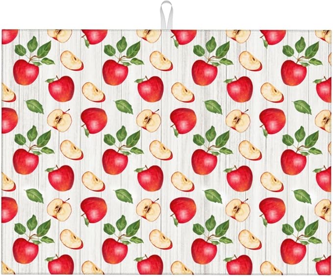 Apple Orchard Wood Grain Dish Drying Mat 18x24 by indokyeyqaz