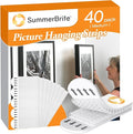 Picture Hanging Strips 40 Strips, Damage Free Removal, Wall Poster Picture by Summerbrite