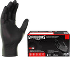 GLOVEWORKS Black Nitrile Gloves 5 Mil Disposable, Latex Free, Textured Grip by GLOVEWORKS