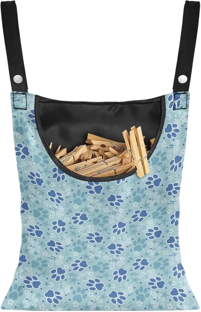 Clothes Pin Hanging Bag with Big Opening Storage Clothes Pins & Mini Clothespins by Unknown