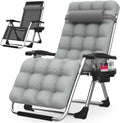 Suteck Zero Gravity Chair, Reclining Camping Lounge Chair w/Removable Cushion, Upgraded Lock and Cup Holder, Reclining Patio Chairs Folding Recliner for Indoor and Outdoor by Suteck