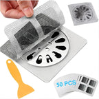 50 Pack Square Disposable Shower Drain Hair Catcher Stickers by Unknown