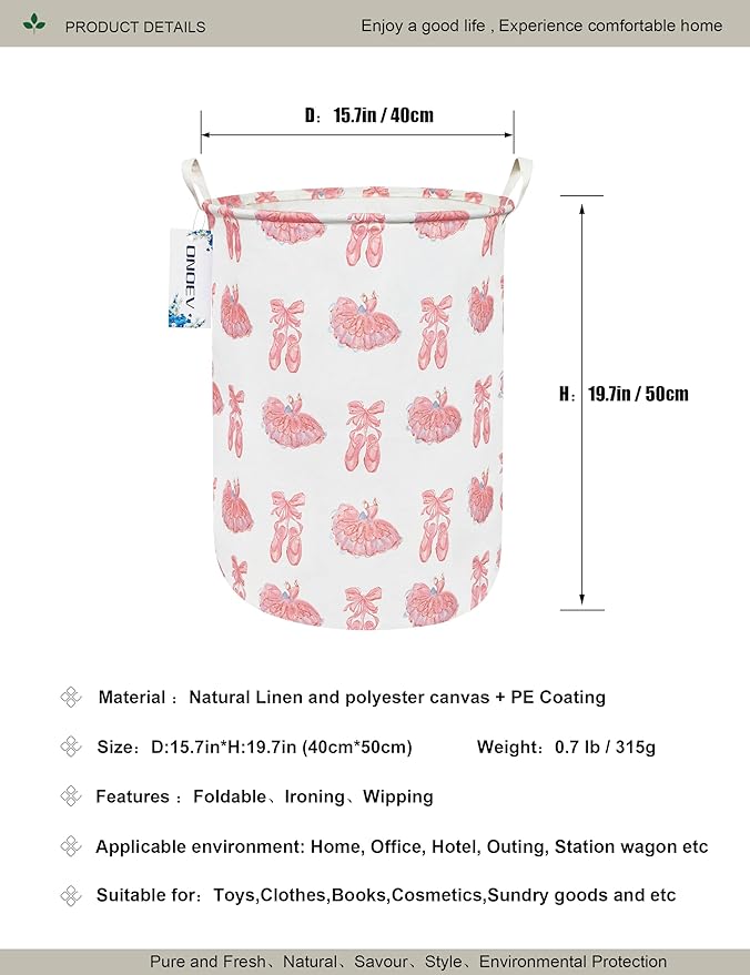 Round waterproof laundry basket, foldable storage basket, laundry Hampers - Image 2