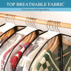 60" All Clear Dress Bags for Gowns Long, Womens Dress Garment Bag - Image 4