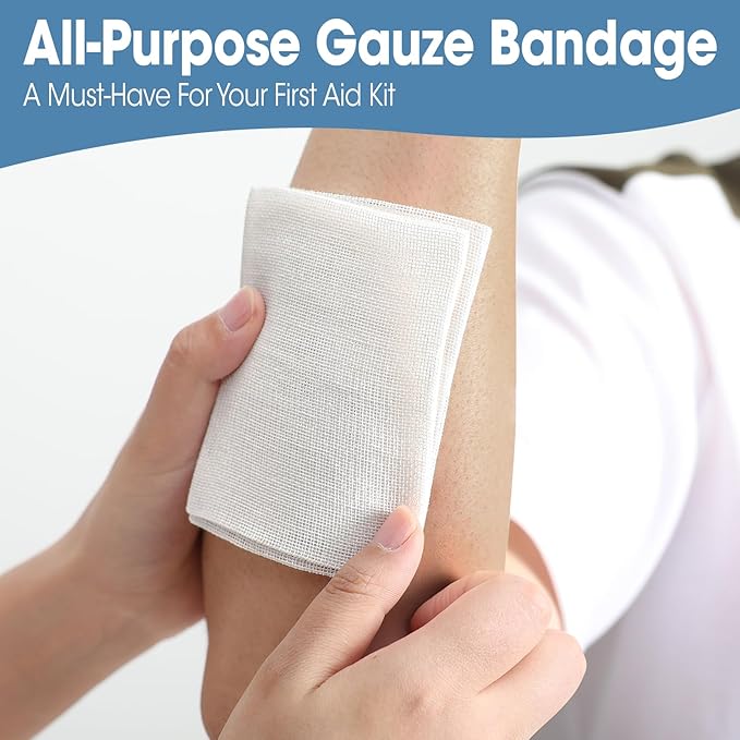 AZEN 50 Pack Sterile Gauze Pads, 8-Ply Cotton Gauze Sponges - Image 6