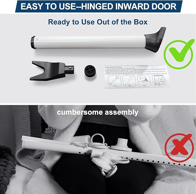 Rerishom Door Security Bar, Door Stoppers Security bar, Heavy Duty Door Lock - Image 8
