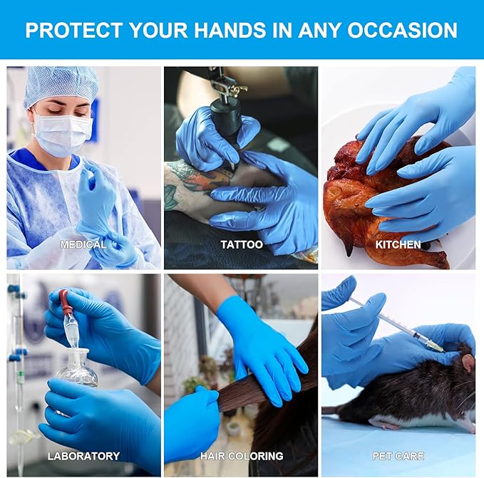 FINITEX Nitrile Disposable Medical Exam Gloves 4 mil Powder-free Latex-Free 100 - Image 5