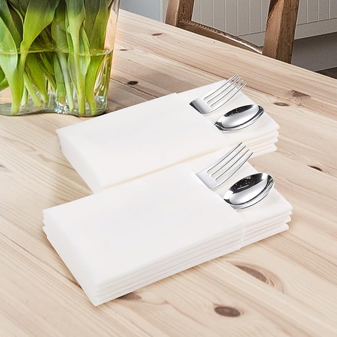 200 Pack Disposable Guest Towels Soft and Absorbent Linen Feel Paper Hand - Image 5