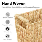 6 Gallon Wicker Trash Can with Wooden Handle, Wicker Waste Basket - Image 5