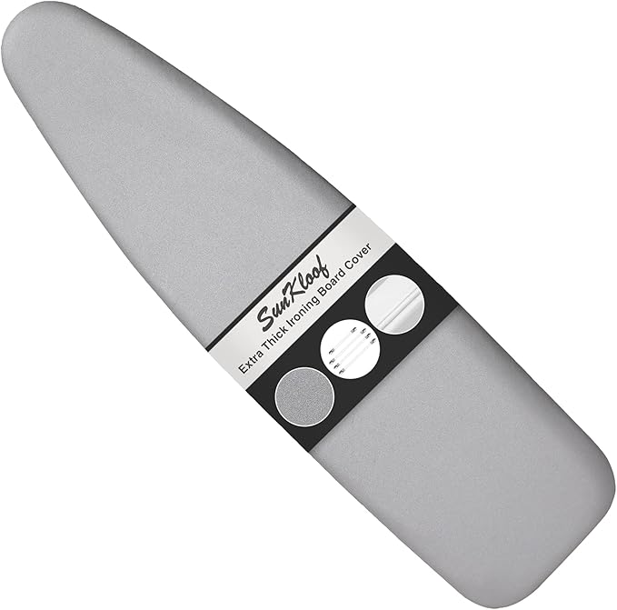 Ironing Board Cover and Pad 15"x54" Extra Thick Natural Cotton, Scorch and by SUNKLOOF