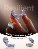 8-Pack Silicone Cord Organizer Magnetic Cable Clips, Adhesive Cable Management - Image 2