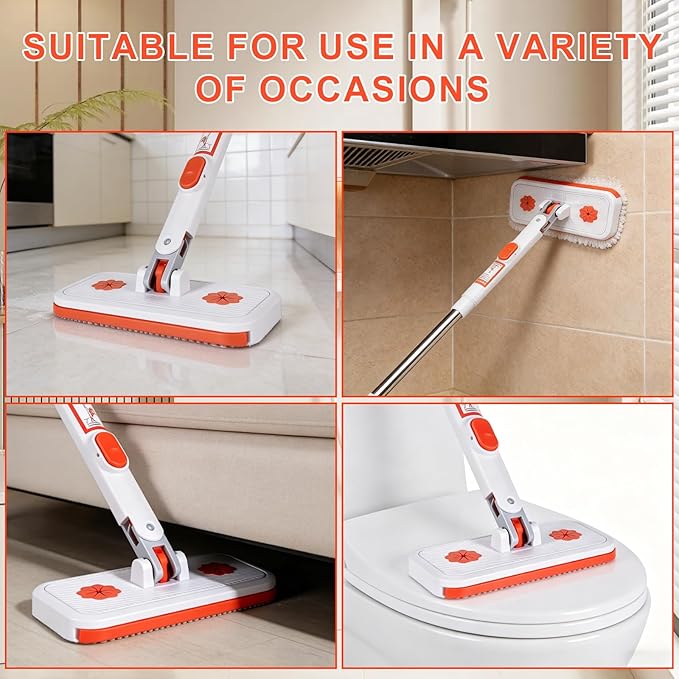 Snap Grip Mini Mop Set, Lazy Mop Automatic Gripping, Convenient Cloth Changing - Image 5