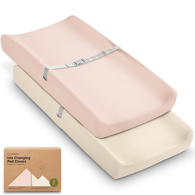 2-Pack Baby Changing Pad Cover for Girl, Boy by KeaBabies